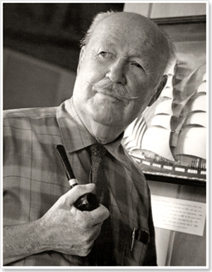 Hervey Garrett Smith in his studio. Photo courtesy Long Island Maritime Museum - hg-smith