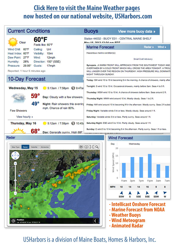 Our Weather Is Now Found on our website, USHarbors.com