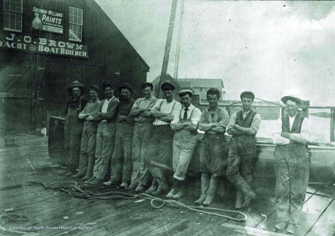 The crew circa 1922, James Osman Brown, third from the left. Courtesy the North Haven Society