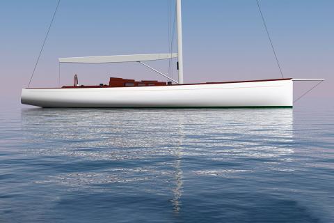 Brooklin Boat Yard Building second Botin Partners custom sailing yacht