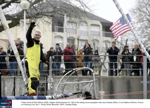 American Rich Wilson sails to 13th place finish in grueling Vendee Globe