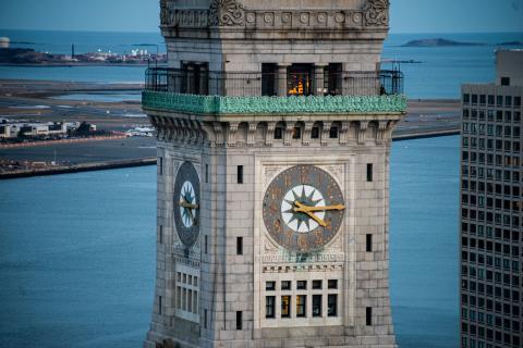 Iconic clock tower in Boston gets a “hand” from Maine