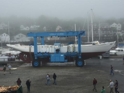 Schooner Bowdoin back in the water after major refit