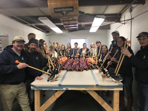 Hodgdon Yacht employees make 150 wooden toys for local children