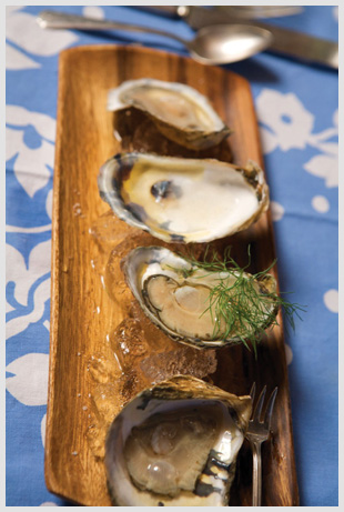 Oysters at Nebo Lodge