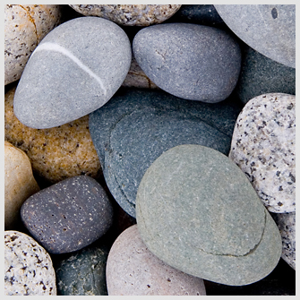 Stones on a Maine beach