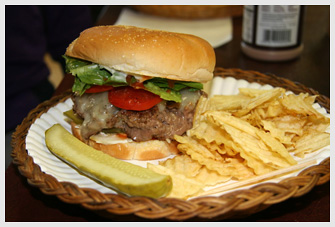 Owls Head General Store Seven Napkin Burger